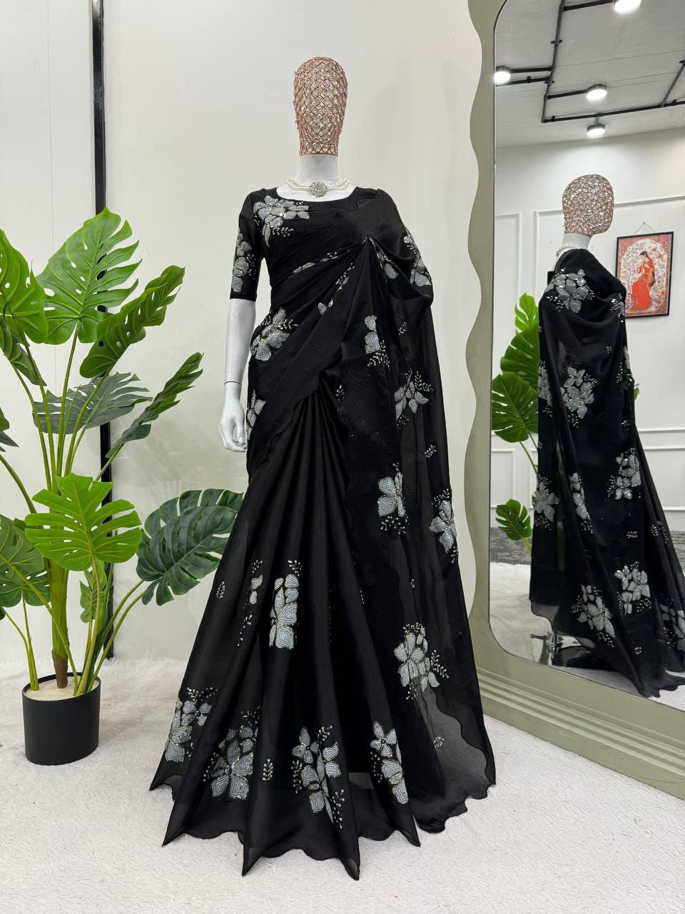Zimi chu Sequence Work Designer Party Wear Sarees Wholesale Shop In Surat